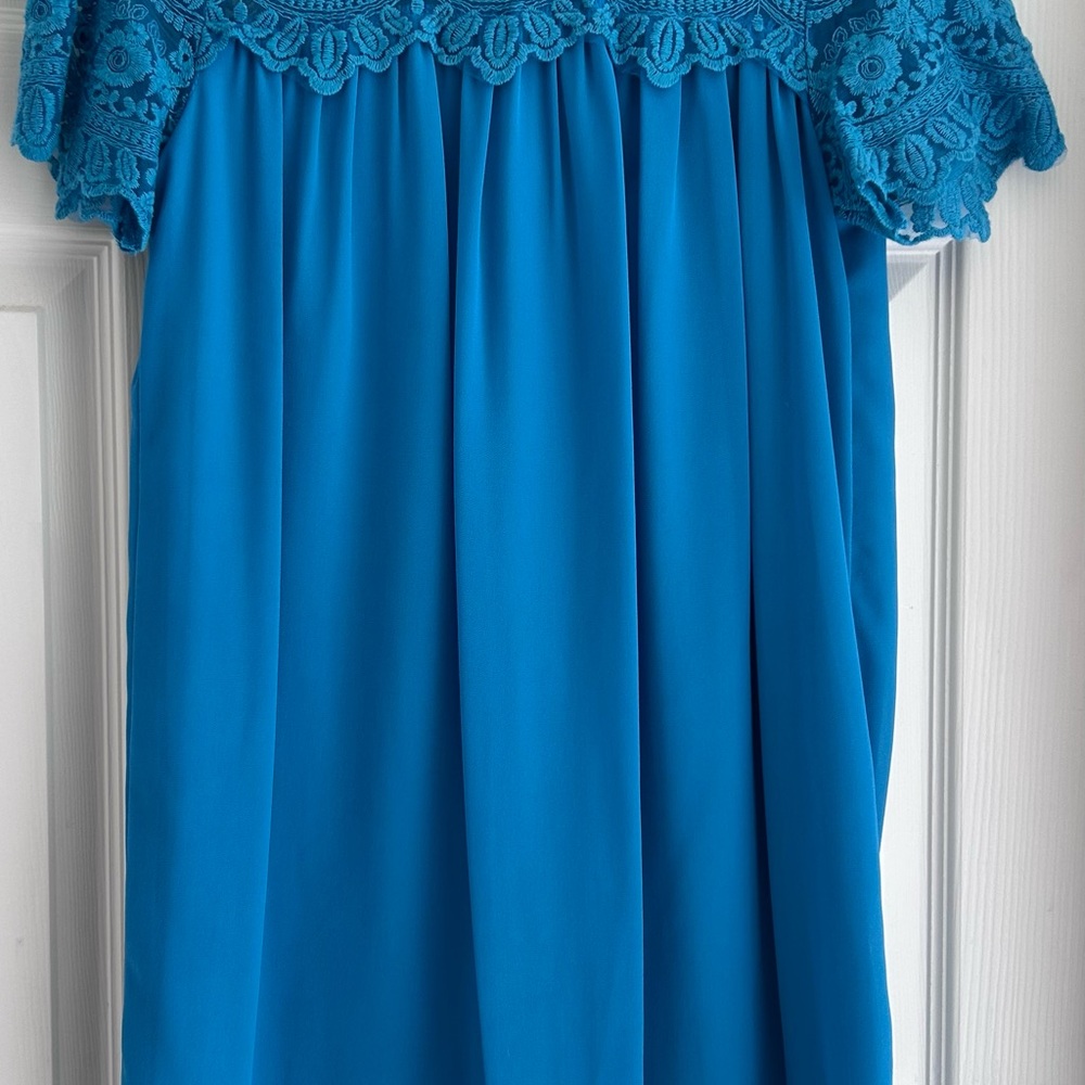 SHEIN Blue Lace Dress